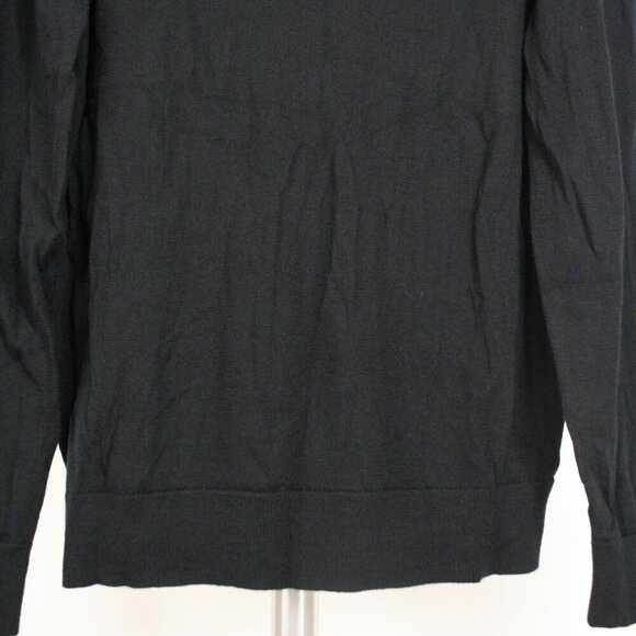 Banana Republic 100% Merino Wool Black V-Neck Knit Pullover Sweater Sz XL Mens - Picture 8 of 10